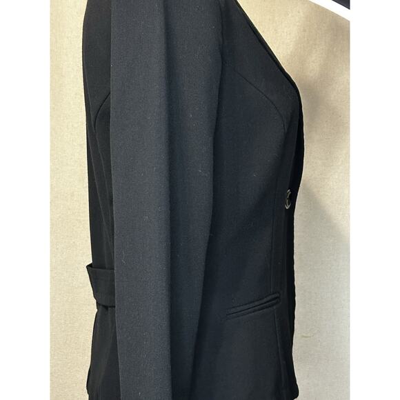 A Byer Women’s Sz M Single Button Solid Black Blazer Career Casual Preppy - Picture 8 of 16
